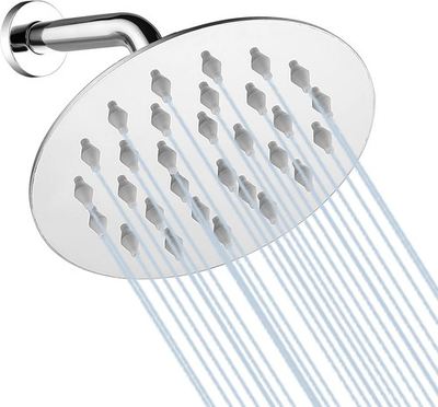 #ad #ad 4 Inch Chrome Shower Head Stainless Steel Fixed Shower Head High Pressure Wall $19.43