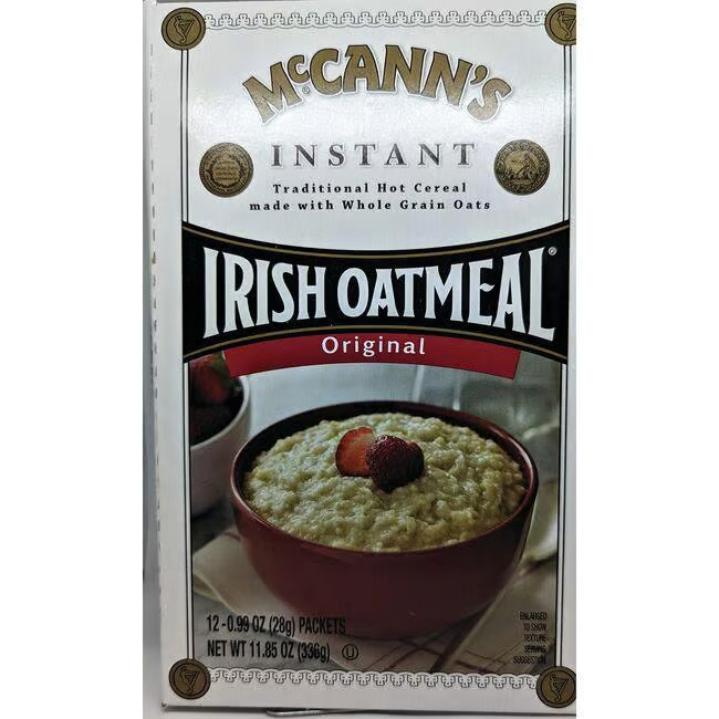 Ирландская овсянка быстрого приготовления McCanns Irish Oatmeal - Оригинальные 12 порций
