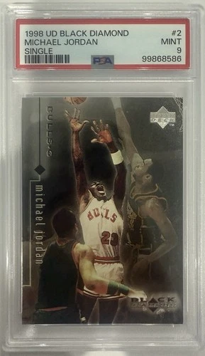 MICHAEL JORDAN 1998 UD BLACK DIAMOND CARD #2 GRADED PSA 9 MINT AWESOME CARD