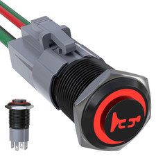 16MM Horn Button 12V 20A Momentary Push Button Switch, IP65