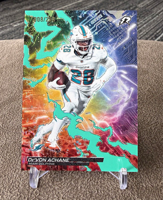 2025 Topps Resurgence Circuit Breakers De'Von Achane Aqua Surge /250 Dolphins