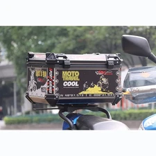 65L Motorcycle Storage Tail Top Box Motorbike Anti-Impact Waterproof Luggage