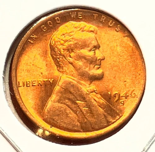 1946-S Lincoln Wheat Cent Penny GEM RED BU From an Original Bank Roll