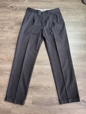 Polo Ralph Lauren Polo Chino Pants Men 34x32 Black Pleated Cuffed Cotton Casual