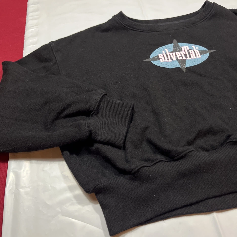 Sudadera Manga Larga NEGRA Logo LEVI’S Plateada Años 90 NIÑOS Mediana 10/12 Cuadrada M Foto 4 de 4