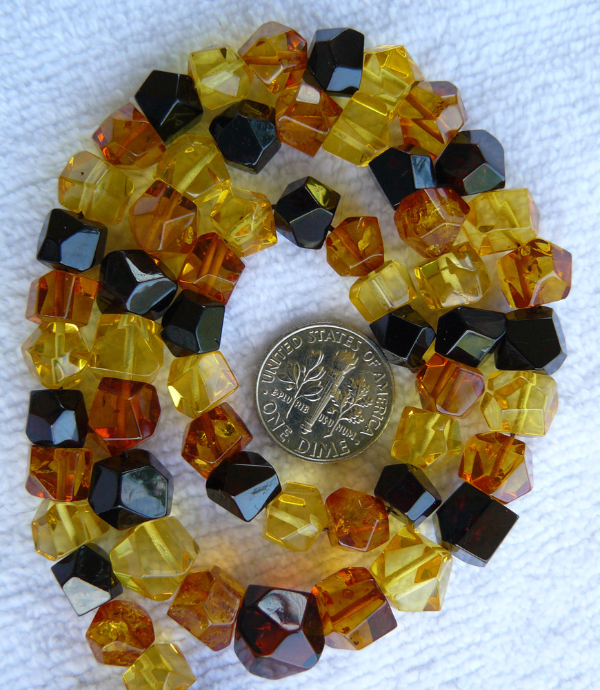 Ribbed Baltic Amber Necklace Ribbed Baltic Amber Necklace