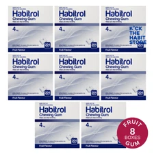 Habitrol Gum 4mg Fruit 1632 Pieces 8 Boxes x 204 pcs Sugar Free 2027+