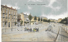 CPA carte postale ancienne VALENCE avenue Gambetta belle animation