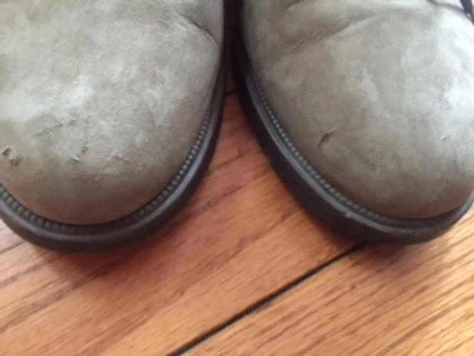 Pre-owned BASS Beige Suede Lace Up Shoes Rubber Soles Waterproof SZ 8.5 D - Image 2 of 4