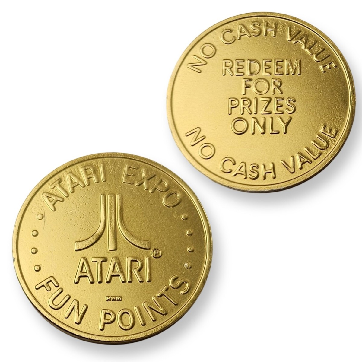 Vintage Video Game Atari Expo Fun Points Gold Coin Token | eBay