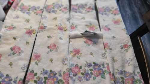 Laura Ashley Vintage Hand Towel Set of 4 Floral 24x16" 100% Cotton