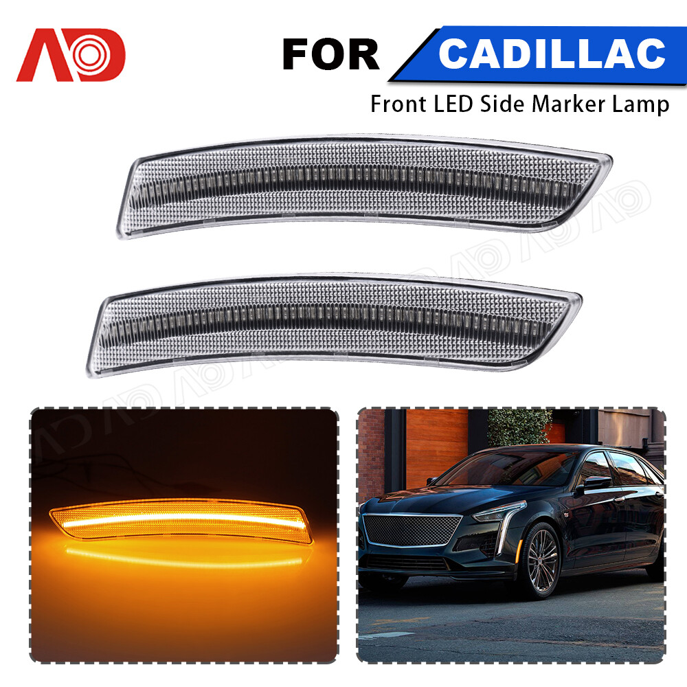 HKATVXI 2PCS Amber Yellow Front Side Marker LED Lights