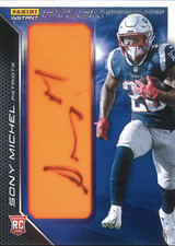 SONY MICHEL PANINI INSTANT PYLON SIGNATURES ROOKIE CARD AUTO CHARGERS RAMS PATS
