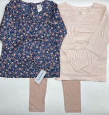 Girls Size 4T Adorable Carter's 3-Piece Pants Set Outfit Long Sleeve Flowers