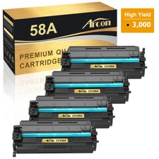 4PK CF258A Toner Compatible With HP 58A LaserJet Pro M404dn MFP M428fdw No Chip