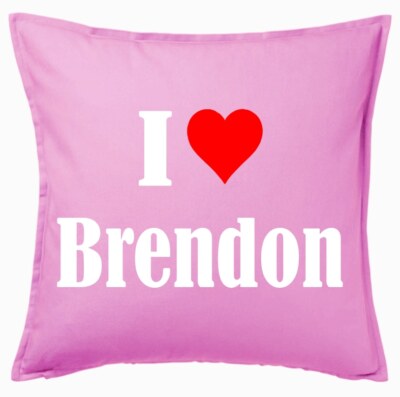 I Love Brendon Kissenbezug Pink Ich Liebe Brendon 110320