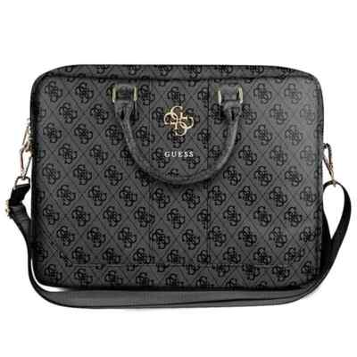 Original Guess 4G Up Town Computertasche 15'' schwarz für Laptop grau