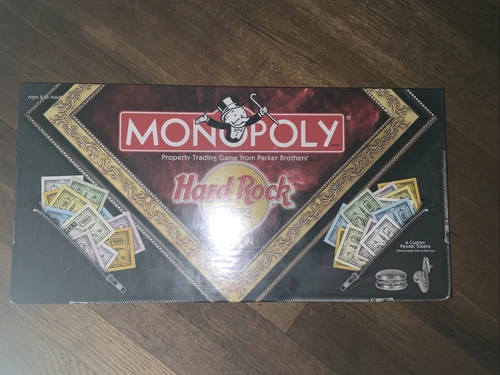 Vintage Monopoly Hard Rock Cafe Edition 2002 Board Game Hasbro Sealed