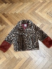 Baum Und Pferdgarten Leopard Faux Fur Jacket Size Small