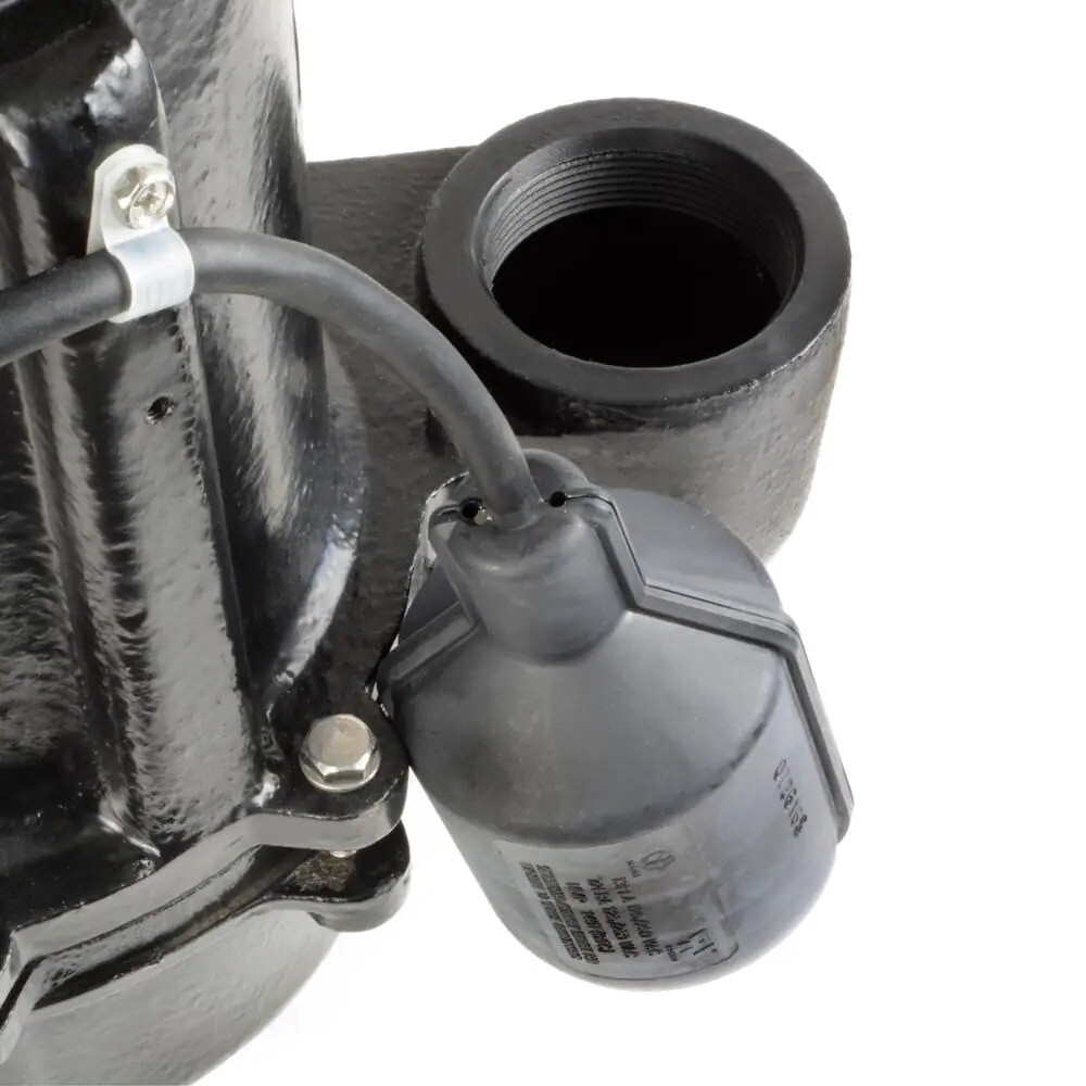 Sewage Pump Everbilt 3/4 HP Sewage Ejector Pump, Black ESE60WHD