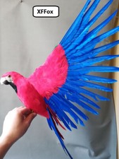 simulation foam feather wings red blue parrot bird doll gift about 45x60cm