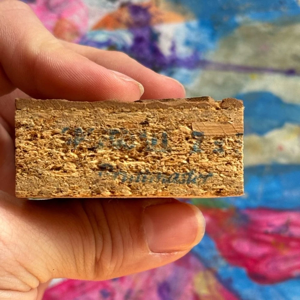 Vintage Hand Carved Speedball 2x3 Butterfly Wood Block Printing Stamp - Image 2 of 2