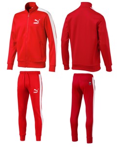puma tracksuit mens red