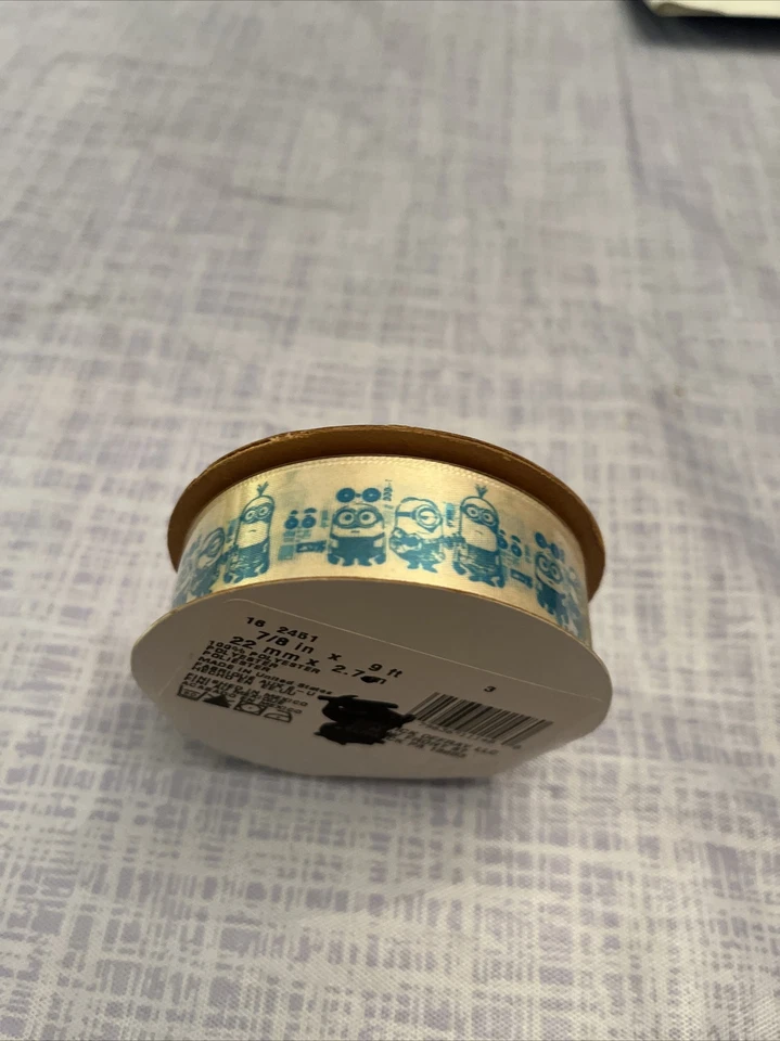 7/8" X 9 FT MINION MOVIE ARTS & CRAFT PROJECT UNIVERSAL STUDIOS CHARACTER RIBBON - Image 4 of 4