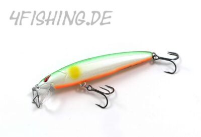 NORIES Laydown Minnow JUST WAKASAGI in LIME AYU / ORANGE BELLY - der Barschki...