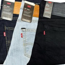Image of Levis® 511 Mens Denim Jeans SLIM Fit Leg Bottoms Pants Jean BRAND NEW
