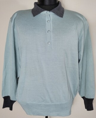 Vintage Schrader Pullover Sweater Polo Blouse Wool Blend Long Sleeve SZ 2X