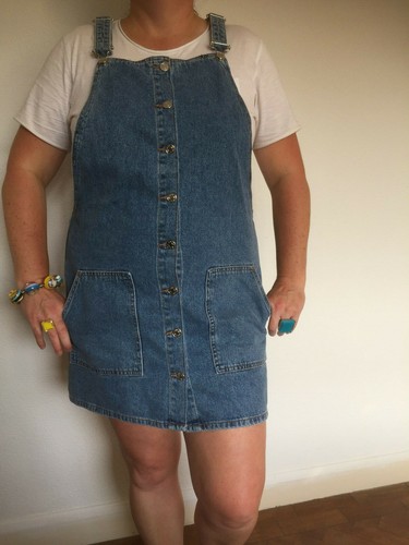 PRIMARK DENIM CO BLUE PINAFORE DUNGAREE DRESS SIZE 18 EUR 46 * VERY POPULAR  * | eBay
