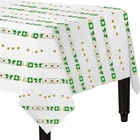 Christmas Paper Table Cloth White Tree Star Printed Disposable Square 90cm Table