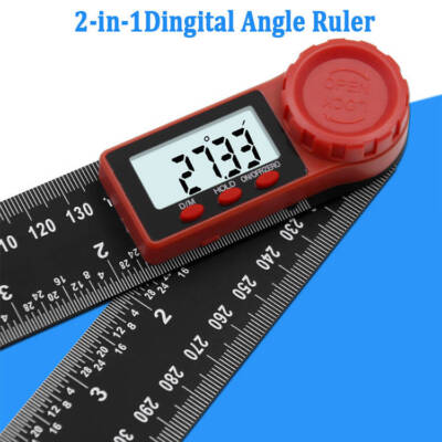 2 in1 Digital Protractor Angle Finder Ruler for Crown Trim Woodworking 7'' 200mm