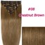 thumbnail 30 - 7pcs 15" 18" 20" 22" Clip In Remy Real 100% Human Hair Extensions Full Head N206