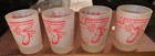 VINTAGE 4 x Red Hazel Atlas Vintage ‘Say When!’ Frosted Shot Glasses 1950s look — photo 3