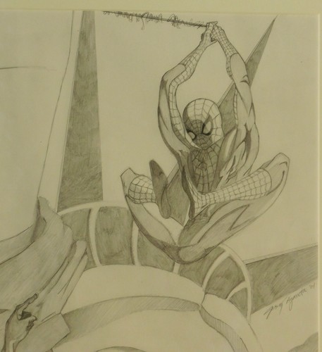 SPIDERMAN /GREEN GOBLIN ORIGINAL PENCIL DRAWING, SIGNED - Picture 2 of 3