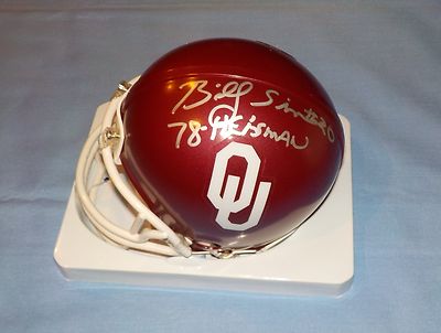 Oklahoma Sooners Billy Sims Signed Autographed Mini Helmet 1978 Heisman COA | eBay Oklahoma Sooners Billy Sims Signed Autographed Mini Helmet 1978 Heisman COA | eBay