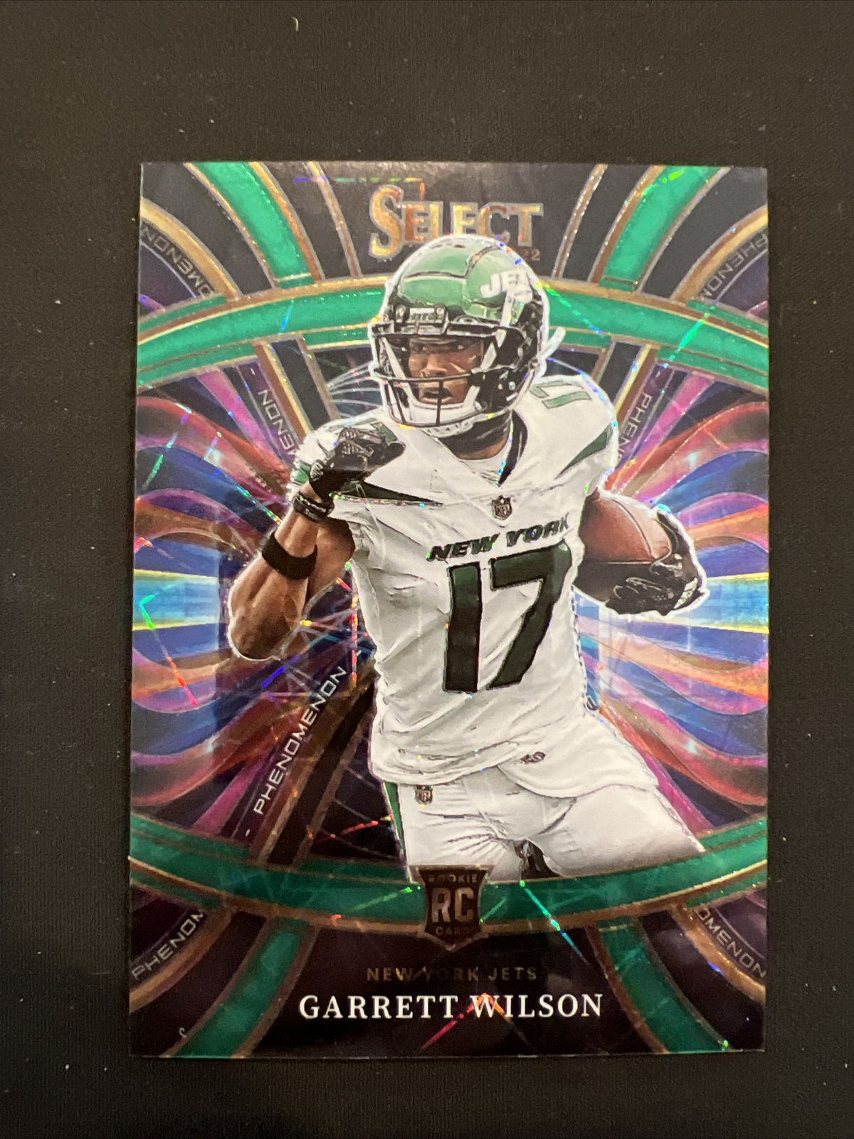 2022 PANINI SELECT PHENOMENON Rookie GARRETT WILSON GREEN PRIZM 2/5 COLOR MATCH