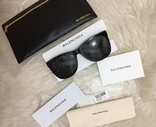 SALE NEW AUTHENTIC BALENCIAGA BA0028 BLACK SMOKE DESIGNER SUNGLASSES OVERSIZED