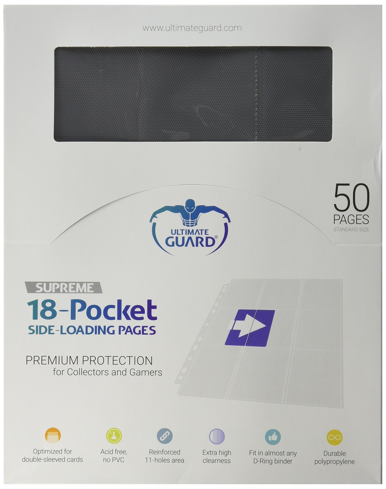 Ultimate Guard 18-pocket Pages Side-loading Grau (50) Ugd010490 (us