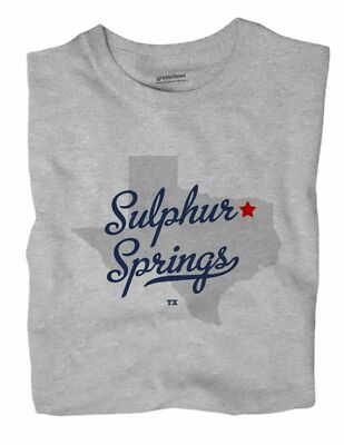Sulphur Springs Texas TX Tex T-Shirt MAP