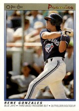 1991 O-Pee-Chee Premier #53 Rene Gonzales Toronto Blue Jays