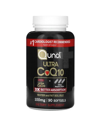 Qunol Ultra CoQ10, 100 mg, 90 Softgels Exp 11/27
