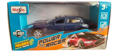 Voiture Miniature Porsche Panamera Turbo 1/18 – Maisto – Bleue – Occasion (petit Défaut Peinture)