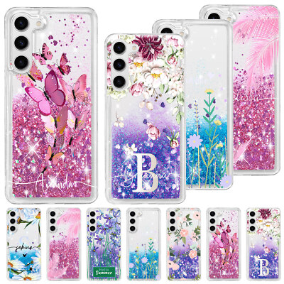 Personalised Name Glitter Case Soft Cover For Samsung Galaxy A15 A55 A35 S24 S23