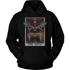 The Devil Tarot Card Hoodie Baphomet Satanic Hoodies Gothic Horror Sweatshirt