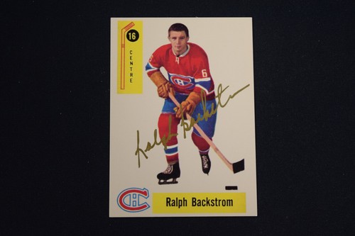 Ralph Backstrom Signed 1992-93 Parkhurst Parkie Reprints Autograph Signature