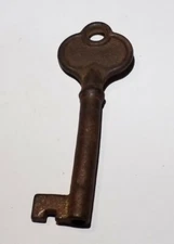 Genuine Antique Rusty Steel Skeleton Key Hollow Barrel Collectible Rustic Decor