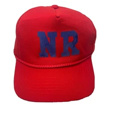 youngan snapback Red Hat. One Size Fits All. Blue NR Initials.